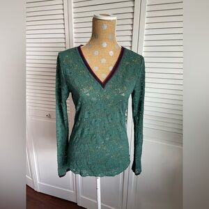 Free people lace long sleeve  top Sz M